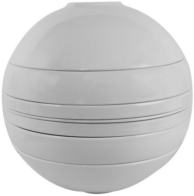 onyou 도자기 밥그릇 접시 실용적 수납형 (달항아리 도자기 같은 아름다움), 세트, 기본 구성품, 1개