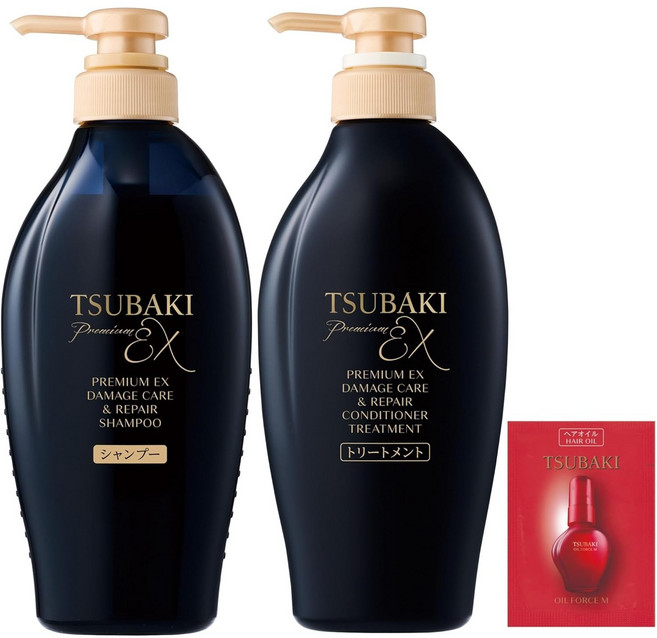 츠바키 프리미엄EX 샴푸 트리트먼트 세트, 1세트