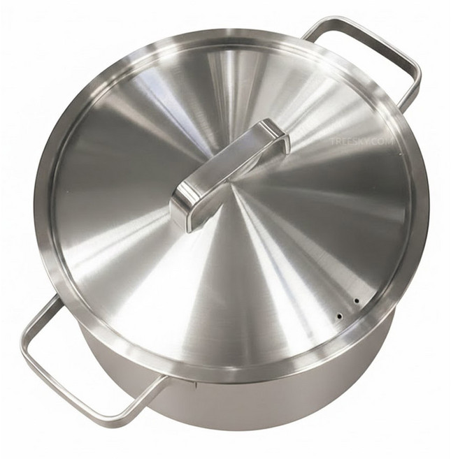 독일ELO 프리미엄 리미티드에디션 통5중스텐 인덕션 곰솥냄비-24cm 1개 눈금표기, 무광스텐, 24cm