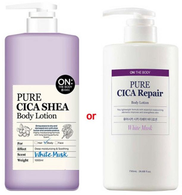 LG 온더바디 퓨어 시카 바디로션 화이트머스크향 730ml / 1000ml, 1개