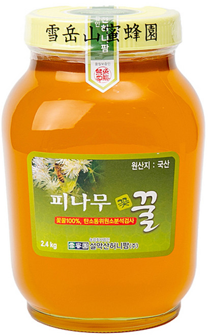 설악산허니팜 꽃꿀100% 피나무꿀, 2.4kg, 1개
