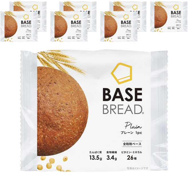 베이스푸드 베이스 브레드 플레인, 67g, 8개