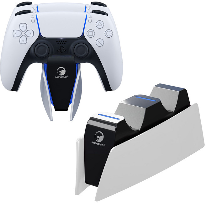PS5 듀얼센스 충전거치대 충전기 정품호환형, 화이트, 1개