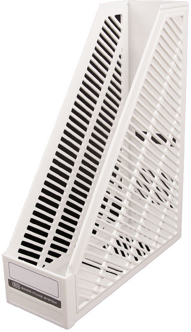 지금스토어 개폐형 파일꽂이 책꽂이, 1개, 흰색