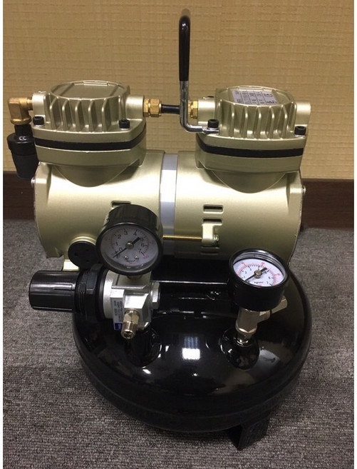 台灣製造 雙缸 3L桶無油式空壓機 電動打氣機模型, 1個, 單一噴槍,二聯式發票