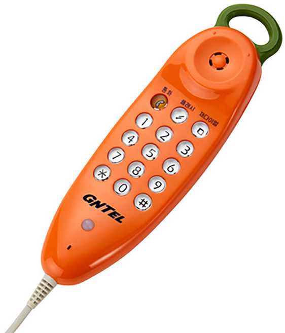 지앤텔 GS-620 오렌지 벽걸이전화기 유선전화기