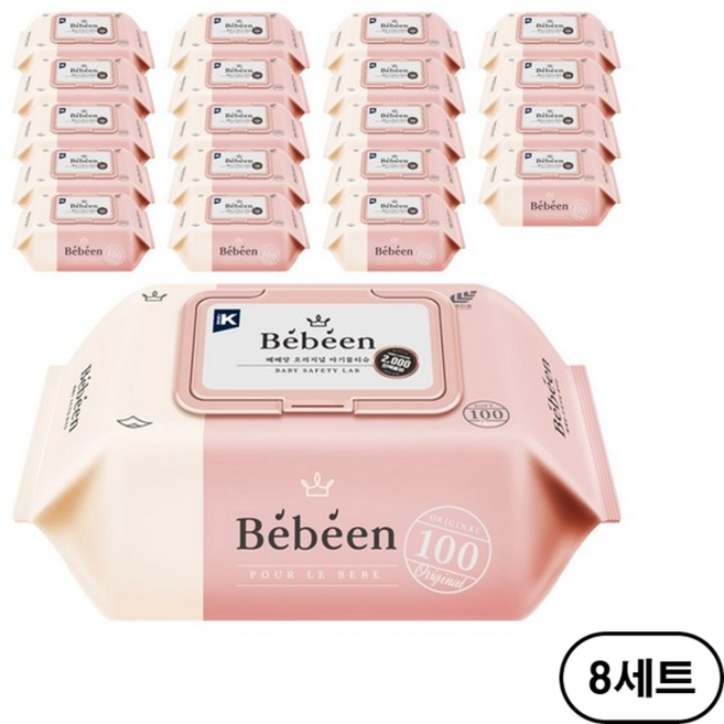 베베앙 오리지널 물티슈 캡형 52평량, 52g, 100매, 160개