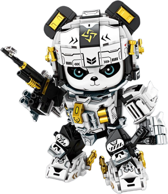 [나노킹-감성블럭] 판다 로봇 나노블럭 DN134, 1개