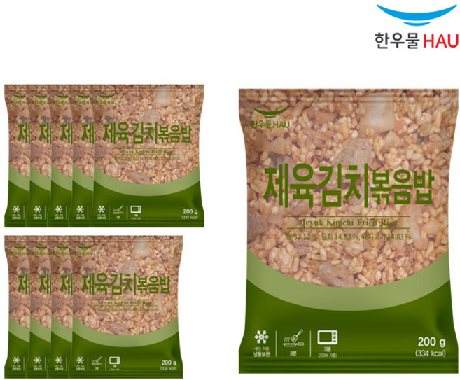 [자연맘스토리] 한우물 제육김치 볶음밥 200g x 10개