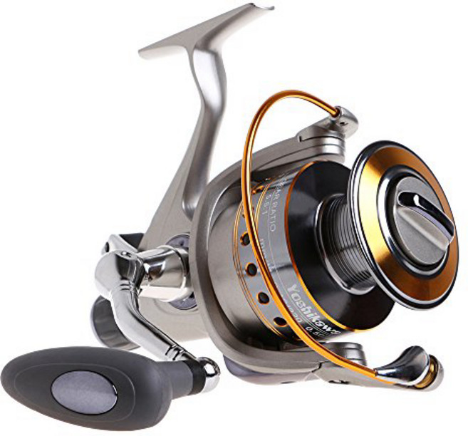 요시카와 베이트피더 스피닝 릴 3000 베이스 낚시 릴 5.1:1 11 스테인레스 볼 베어링 매우 부드러운 왼쪽 오른손 변경 가능 Yoshikawa Baitfeeder Spinn, 1개, Multicolor