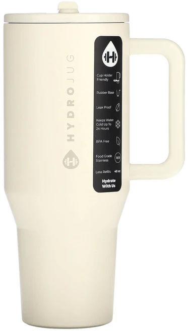 하이드로저그 트래블러 텀블러 크림색 40온스 HJG-15906, 하이드로저그 크림 40온스 트래블러 부츠, 1개 - 쿠팡