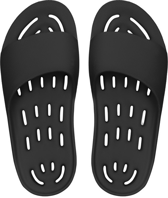 까발로 남녀공용 욕실화 신발 EVA 경량 미끄럼방지 슬리퍼 논슬립 슬라이드 실내화 CA008, 1개, 블랙