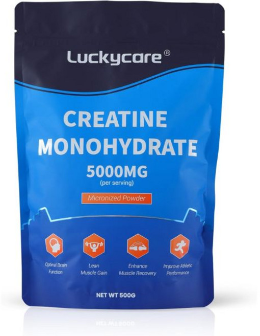 Creatine Monohydrate Powder 500G 5000mg Per Serving 미분화 Creatine Pure Unflavored Creatine Powde, 500g Pouch, 1개