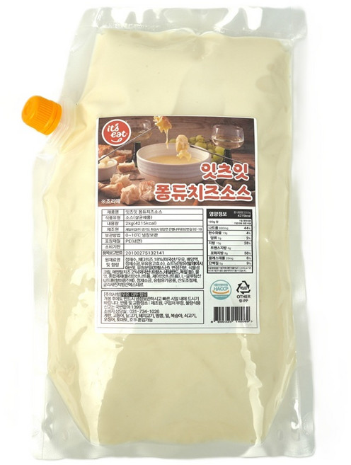 제일유업 잇츠잇 퐁듀치즈소스 2kg 딥핑 치즈소스, 2개
