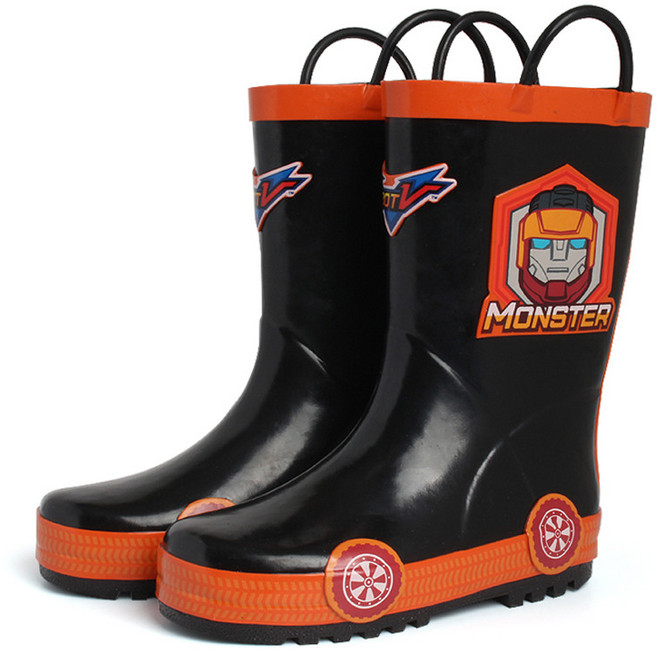 알파슈 또봇V 러버 레인부츠_블랙