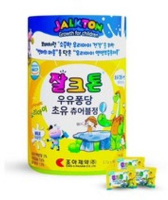 잘크톤 우유퐁당 초유 츄어블정 우유맛, 1개, 333g