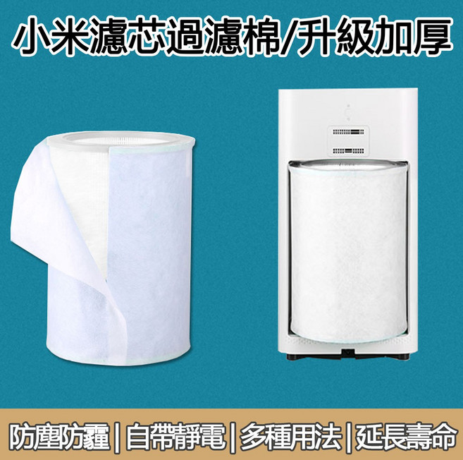 抑制細菌黴菌800萬奈米離子空氣清淨機【加大風扇】超靜音空氣淨化循環大風扇, 小米靜電過濾棉 20張