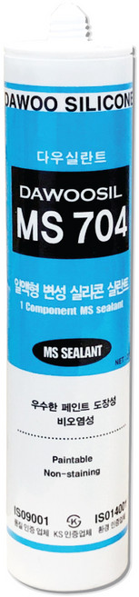 건축자재 실리콘 변성 백색 다우실MS704 270ml, 1개