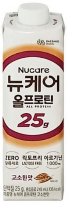 뉴케어 올프로틴 25g 고소한 맛 단백질 음료, 245ml, 6개