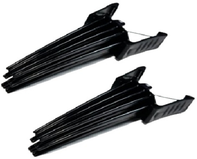 루트핏 헤어 볼륨 핀쳐 앞머리 고정 집게핀 2개입, 블랙