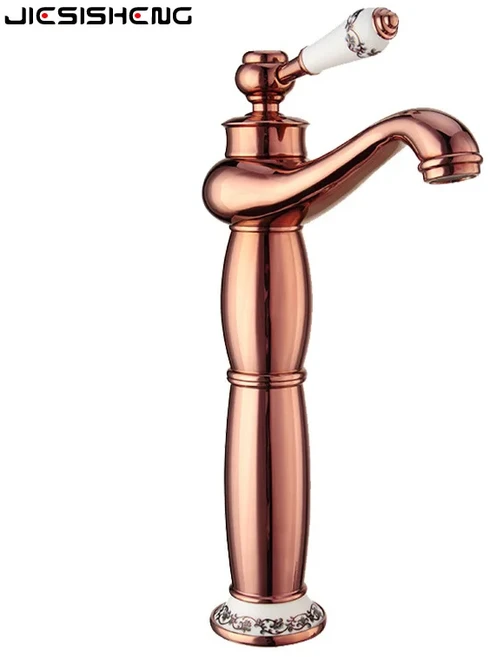 세면대 냉온수 풀아웃 수도꼭지 욕실 캐비닛 다기능 이중 용도, 01 rose gold