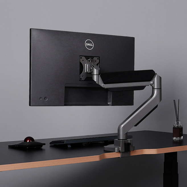 덱스탑 고중량 싱글 모니터암 스페이스그레이 하중 20KG HG-49SSG, 블랙, 1개