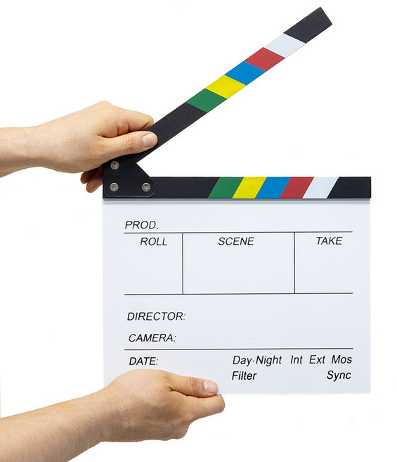 무비 슬레이트 딱딱이 클래퍼 보드 목재 소품 개인방송장비 영화 영상 생방송 유튜브 아프리카, 1개