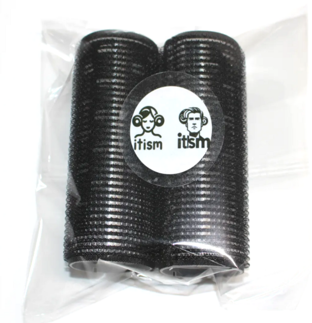 잇즘 고급 열전도 헤어롤 대형 105mmx40mm, 2개, Black