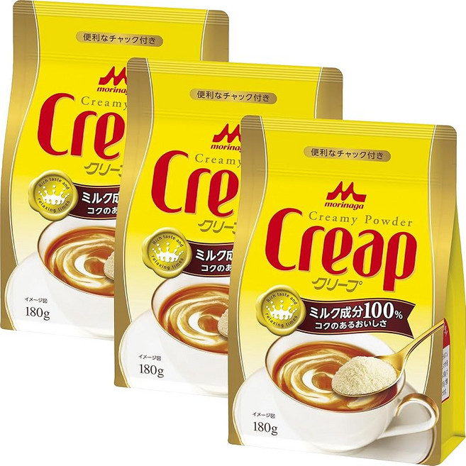 모리나가 유업 크리프 가방 180g×3봉 커피 우유 커피 크림, 1개, 1개입, 1g