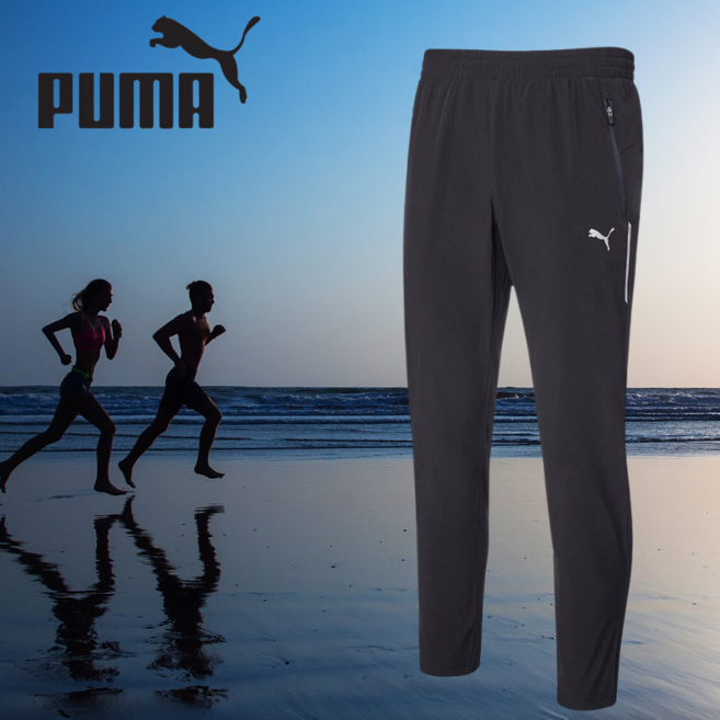 (신상) 푸마 남성 트레이닝 바지 경량 우븐 츄리닝 조깅 러닝 데일리 운동복 Ravik 양말 구성