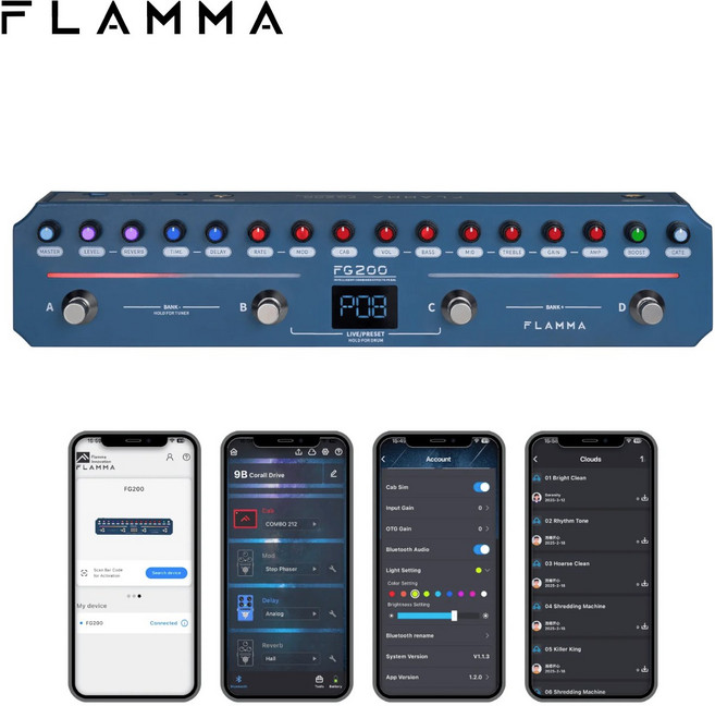 FLAMMA 멀티이펙터 FG200 플라마 멀티 이펙터, 1개