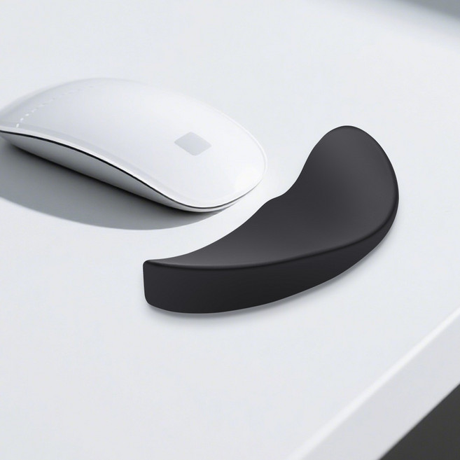 Jeernare 슬라이드형 인체공학 마우스 손목 받침대 움직이는 팜레스트 슬림 디자인, 1개, 블랙