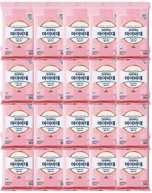 마이비데 포 레이디 비데티슈 휴대형, 10매, 20개