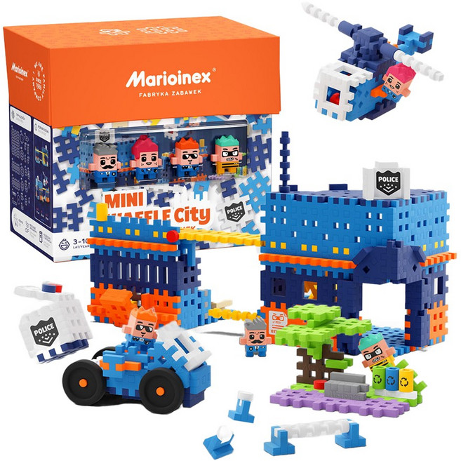 마리오넥스 미니와플 소프트 블록 퍼즐, 경찰서 280pcs, 1개