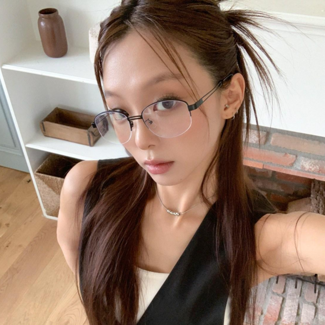 블루씨티 하프 클레르 투라인 메탈 반무테 안경