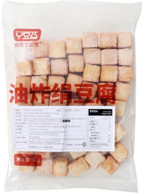 지케이푸드 연두부 튀김 1kg(드라이) 나베 토핑 샤브샤브 전골, 1kg, 12개