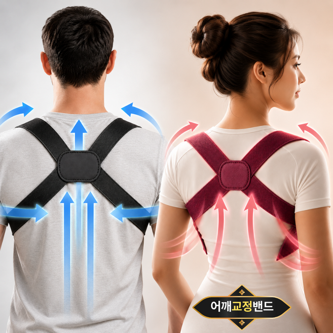 OKO 자세 교정 밴드 등 어깨 스트랩 온가온, 1개