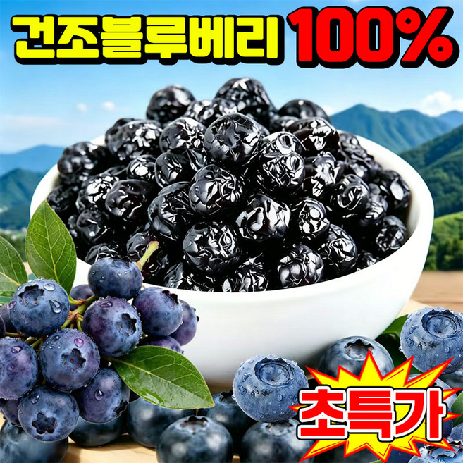 1/1+1 건조 블루베리 100% 건 블루베리 100% 건조 블루베리 말린 블루베리 블루베리 건조과일 프리미엄 블루베리 말린것 포장증정, 1개, 250g