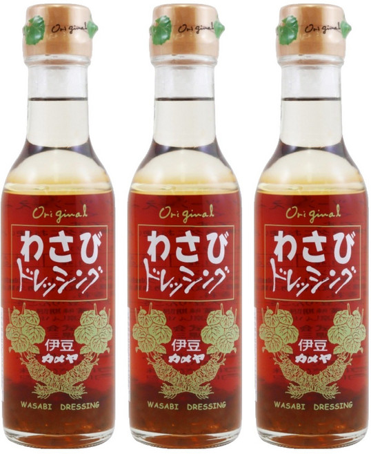 카메야 와사비 드레싱, 180ml, 3개