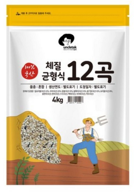 엉클탁 체질균형식 12곡, 4kg, 4개