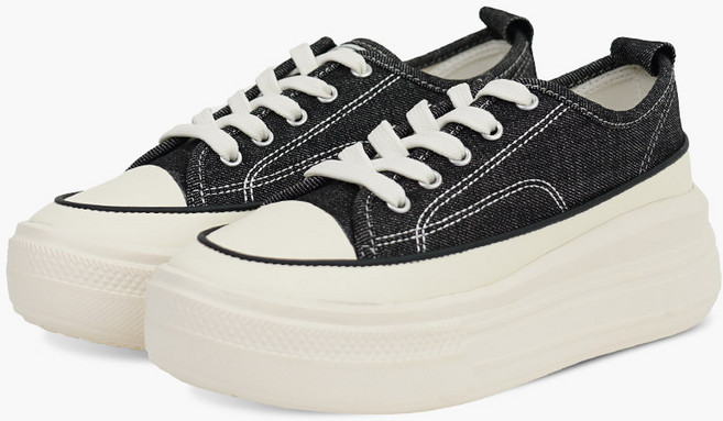 [스프리스] 여성 쿠션 키높이 발편한 키높이 스니커즈 통굽 경량 데일리 패션 운동화 워킹화