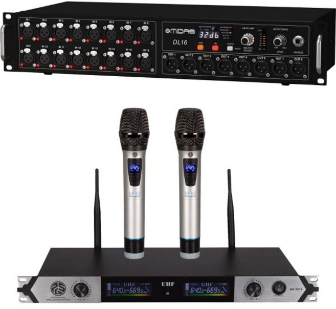 Midas DL16 16입력 8출력 스테이지 박스 PSG 오디오 MP-0919 무선 마이크 번들, Midas DL16 16입력 8출력 스테이지 박스 PS, 1개