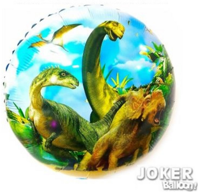 JOKER BALLOON 恐龍系列鋁箔氣球 侏羅紀造型氣球, 1個, 18吋恐龍樂園氣球1個, 18吋恐龍樂園