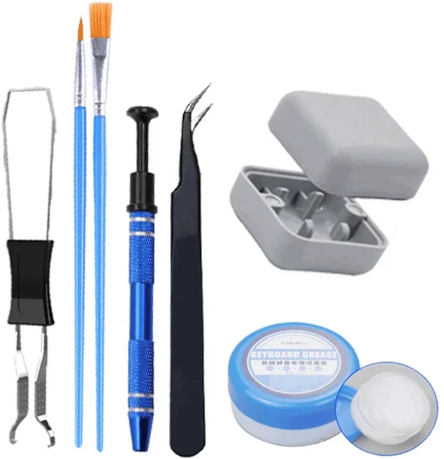 키보드 윤활 그리스 키트 기계식 게이머 용 풀러 오프너 캡 핫 스왑 스위치, 04 Gray  accessories