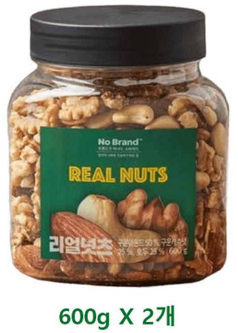 노브랜드 리얼넛츠 600g X 2개 견과류 와인안주 대량 구매
