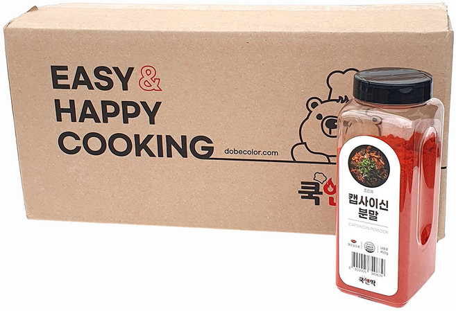 새마원 쿡앤딱 캡사이신분말 450g 매운 시즈닝 매운맛 파우더 가루, 12개