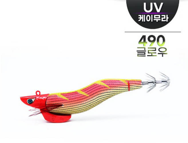 쿠로시오 도깨비 오동목 팁런 에기 무늬오징어 TR, 1개, 30g, 04. 홍시_3.0호