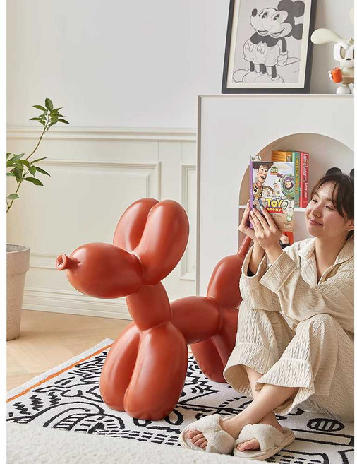 낙원굿즈 벌룬독 풍선 감성 오브제 개 소품 카페, 오렌지(소)
