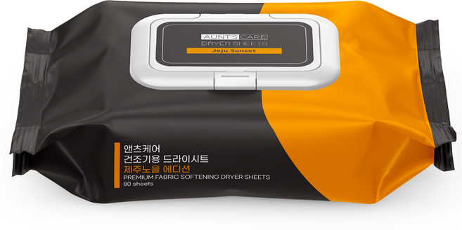 앤츠케어 건조기용 초고농축 섬유유연제 프리미엄 드라이시트 제주노을에디션 80매, 1개