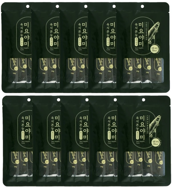 레옹펫 고양이간식 스틱형 미요야미 연어 10팩(40봉) 대용량 패키지, 14g, 40개 - 쿠팡